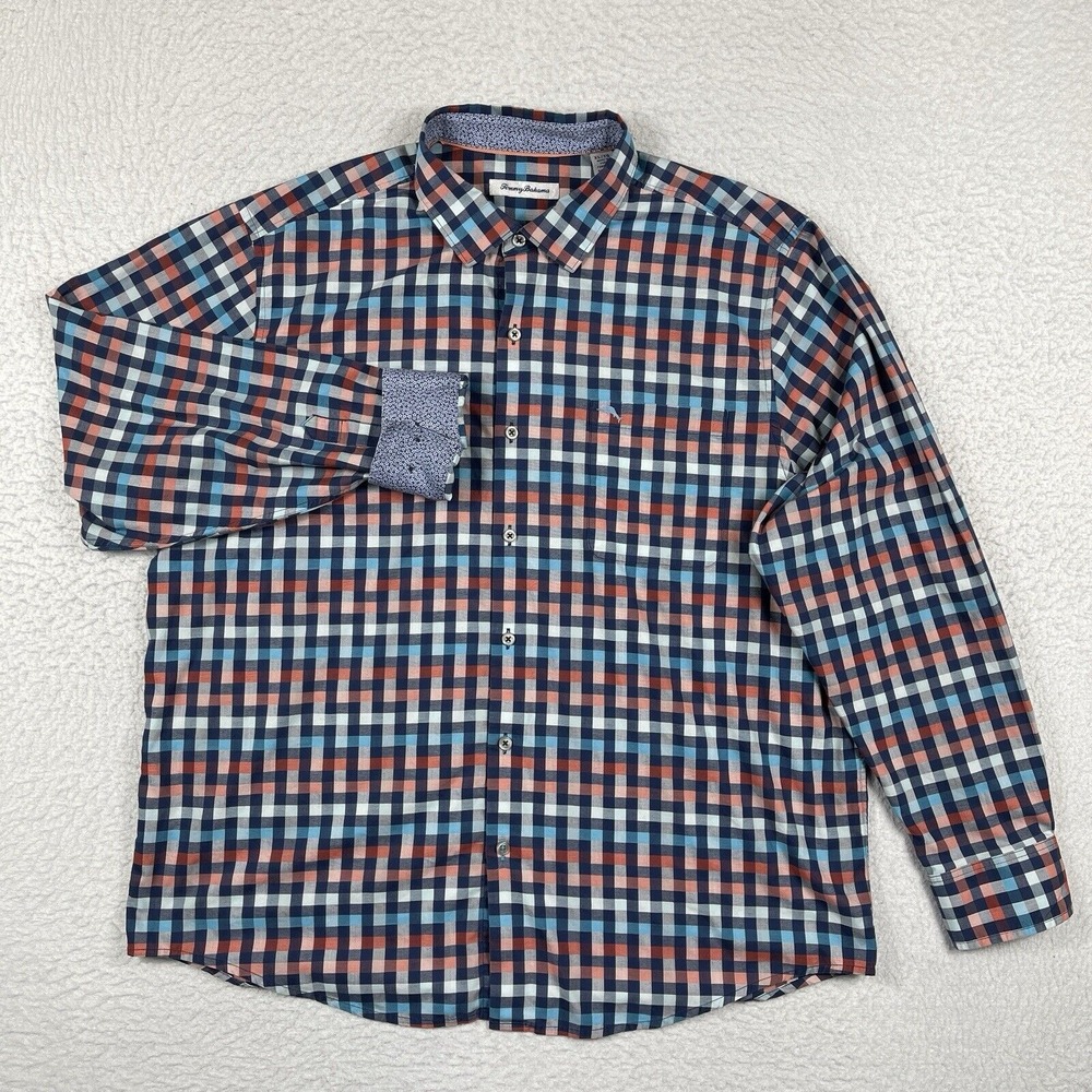 Tommy Bahama Shirt Mens XL Multicolor‎ Island Zone Flip Cuff Preppy Party Work